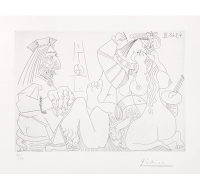 Raphaël et la Fornarina. XVII: sur son pot, un cardinal, chatouillé, rit (Series 347)