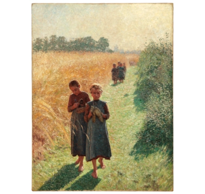 Terugkeer van school / Meisjes in het korenveld