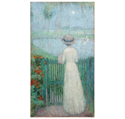 Lady near the pont