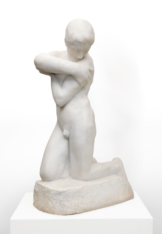 Kneeling youth